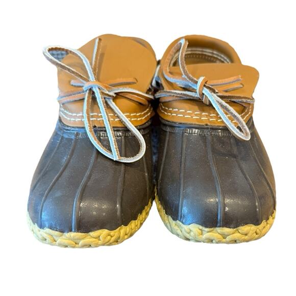 L.L. Bean Low Bean Duck Boots Boat Shoes Tan/Navy, Women's 9 Narrow (2A) - Picture 6 of 12